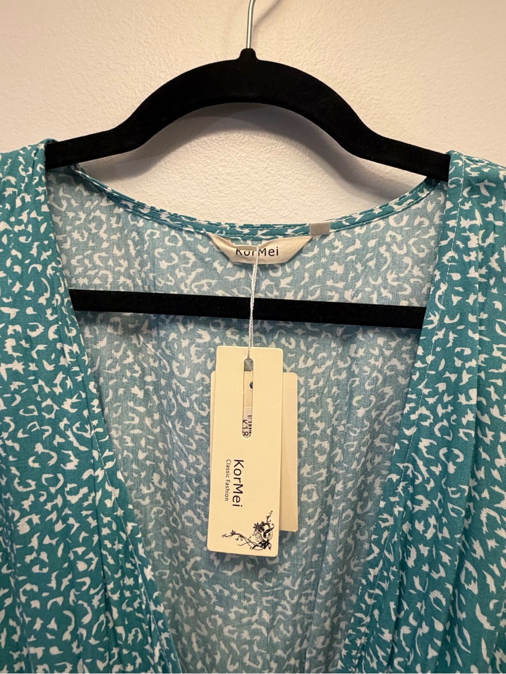 NWT Teal Floral High Low Maxi Dress Flutter Sleeve Elastic Waist Sea Foam Green - Picture 4 of 12